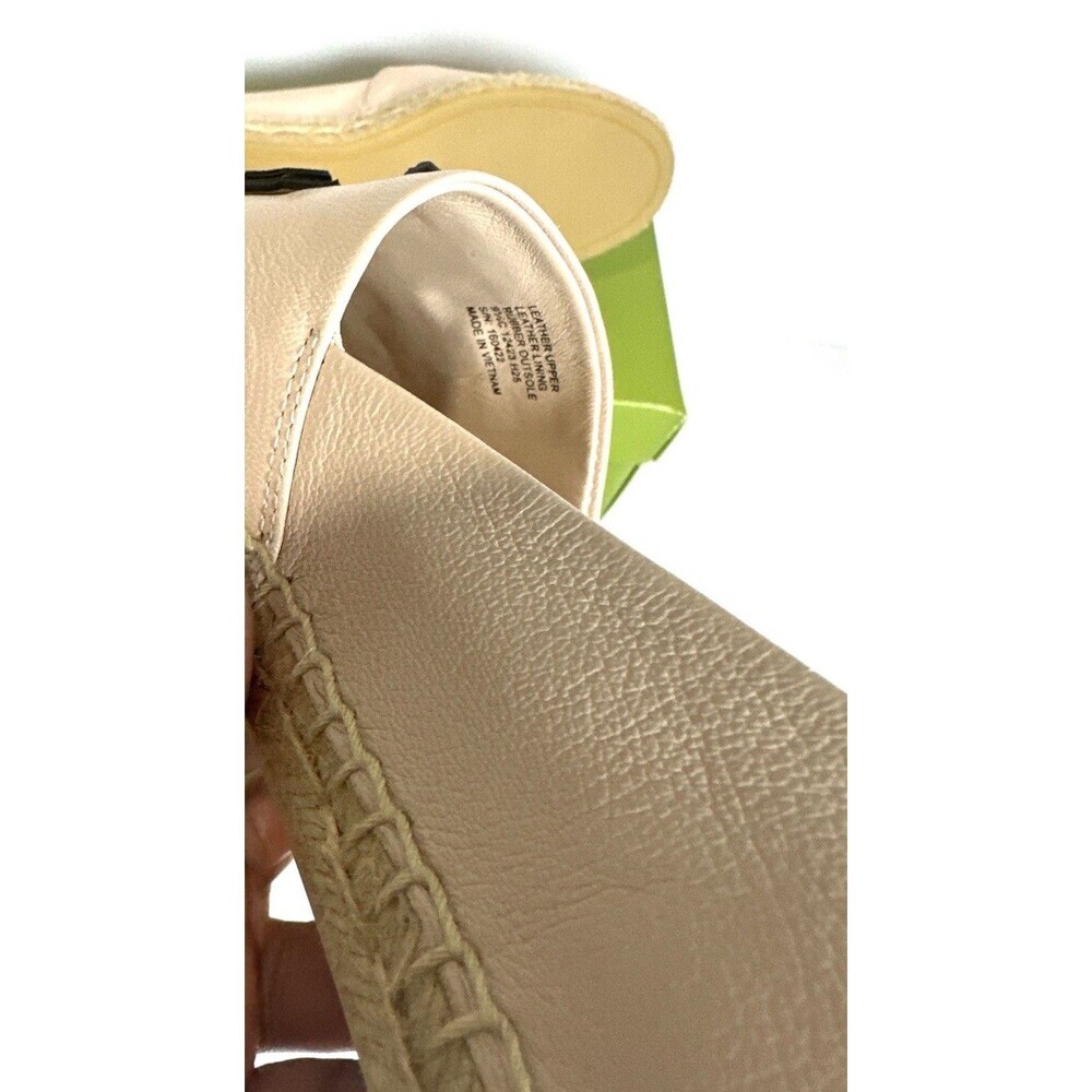 Tory Burch Ines Espadrille Flats Rose Pink Leather Size 9.5 New w/ Box - Picture 8 of 9